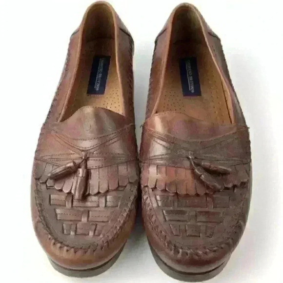 Giorgio Bertini loafers size 13 wide Bartell brown leather - Picture 2 of 9